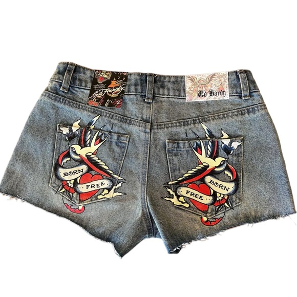 Ed Hardy Pants - Ed Hardy Denim Shorts Size Small